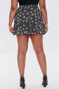 BLACK/MULTI Plus Size Butterfly Print Skirt, image 4