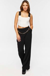 BLACK Toggle Chain High-Rise Trousers, image 5