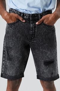 BLACK Organically Grown Cotton Denim Shorts, image 6