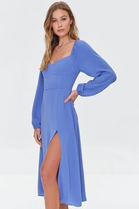 BLUE Sweetheart Peasant-Sleeve Dress, image 4