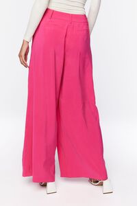 SHOCKING PINK High-Rise Wide-Leg Trousers, image 4