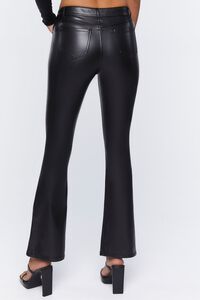 Faux Leather Flare Pants, image 4