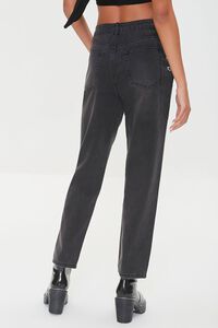 WASHED BLACK Curb Chain High-Rise Jeans, image 4