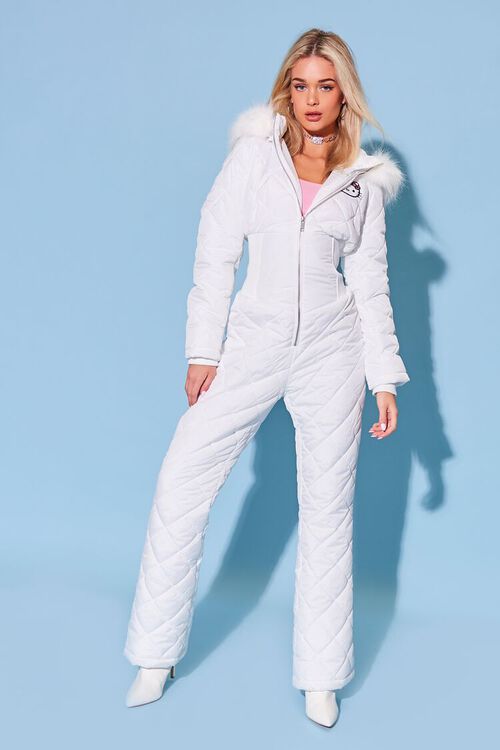 WHITE/MULTI Hello Kitty Quilted Jumpsuit, image 4