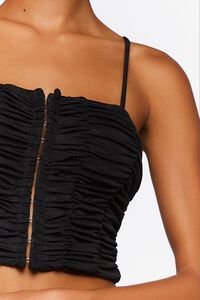 Ruched Hook-and-Eye Cropped Cami, image 6