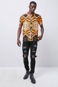 BLACK/MULTI Ornate Tiger Print Shirt, image 4