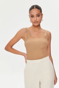CAPPUCCINO Ribbed Sweater-Knit Tank Top, image 2