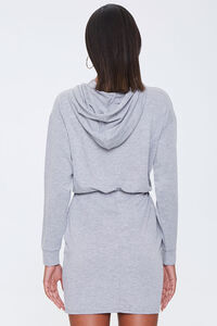 HEATHER GREY French Terry Hoodie Dress, image 3