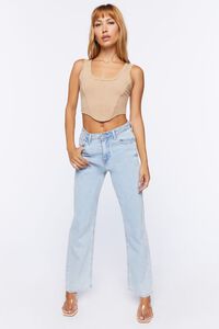 TAUPE Seamed Crop Top, image 4