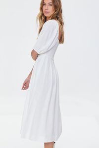 WHITE Peasant-Sleeve Midi Dress, image 2