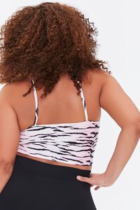PINK/MULTI Plus Size Active Tiger Striped Cami, image 3