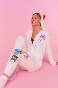 VANILLA/MULTI Hello Kitty & Friends Pajama Jumpsuit, image 1