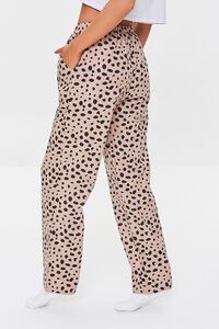 TAN/BLACK Cheetah Flannel Pajama Pants, image 3