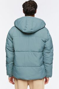 STONE BLUE Zip-Up Hooded Puffer Jacket, image 3