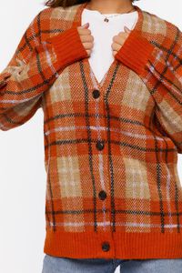 ORANGE/MULTI Plaid Cardigan Sweater, image 7