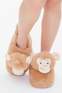 BROWN Plush Monkey Slippers, image 4