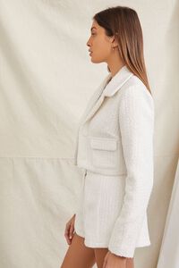 WHITE/WHITE Tweed Cropped Blazer, image 2