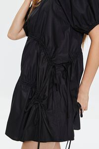 BLACK Tiered Puff-Sleeve Mini Dress, image 5