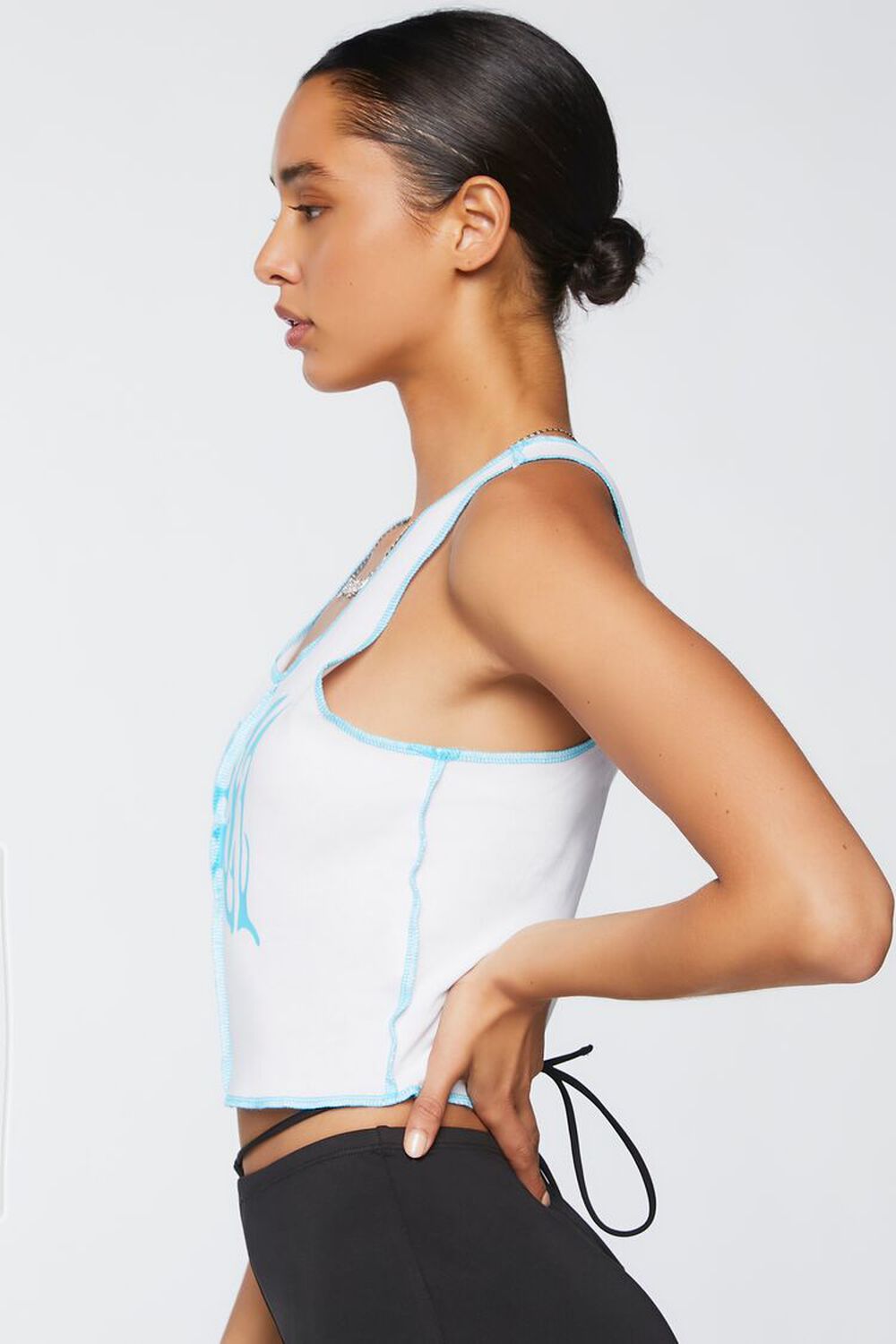 Butterfly Graphic Cropped Tank Top, image 2