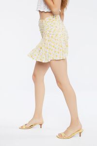BLUE/YELLOW Floral Print Mini Skirt, image 3