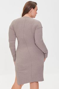 GREY Plus Size Ribbed Chenille Dress, image 3