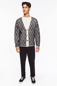 BLACK/MULTI Lattice Cardigan Sweater, image 4