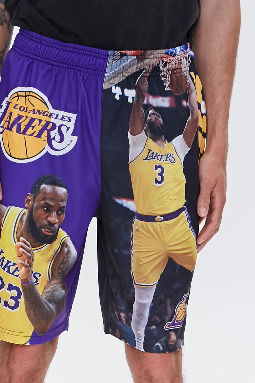 LA Lakers NBA #23 LeBron James Basketball Shorts Men's Size M