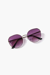 GOLD/BLACK Tinted Metal Sunglasses, image 4