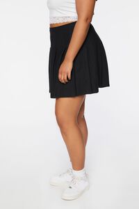 BLACK Plus Size Mini Tennis Skirt, image 3
