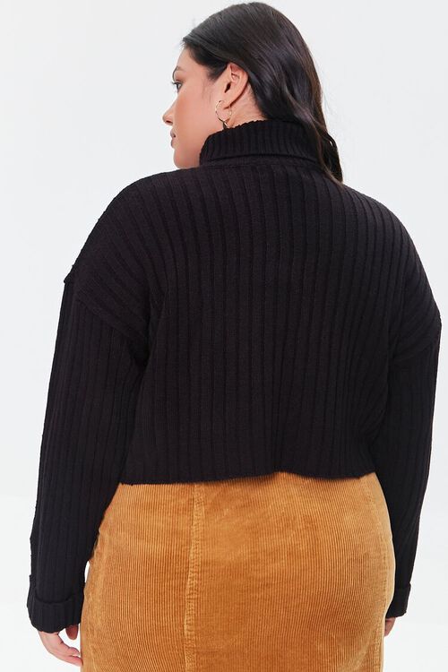 BLACK Plus Size Sweater-Knit Turtleneck Top, image 3