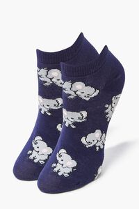 Elephant Print Ankle Socks, image 1