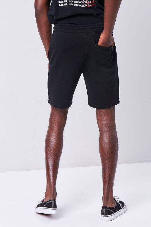 BLACK Fleece Drawstring Shorts, image 4