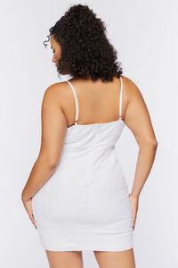 WHITE Plus Size Sweetheart Mini Dress, image 3