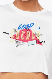 WHITE/MULTI Active Good Energy Graphic Cropped Tee, image 5