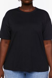 BLACK Plus Size Relaxed Crew Tee, image 5