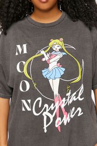 CHARCOAL/WHITE Plus Size Sailor Moon Graphic Tee, image 5