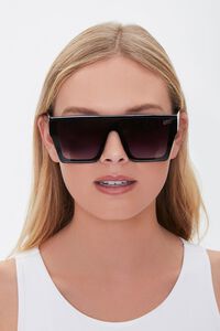 BLACK/BLACK Square Frame Sunglasses, image 2