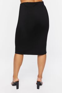 Plus Size Ponte Knit Midi Skirt, image 4