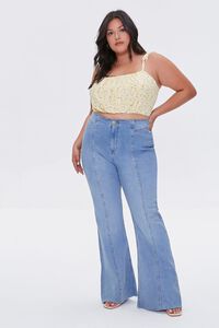 MEDIUM DENIM Plus Size High-Rise Flare Jeans, image 5