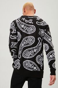 BLACK/WHITE Paisley Long-Sleeve Sweater, image 4