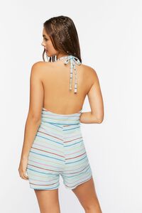BLUE/MULTI French Terry Striped Romper, image 4