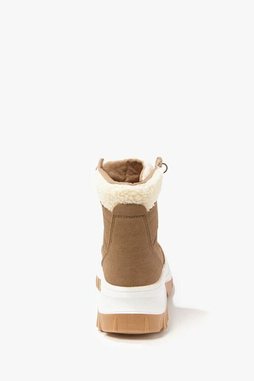 TAUPE Faux Nubuck Combat Boots, image 2