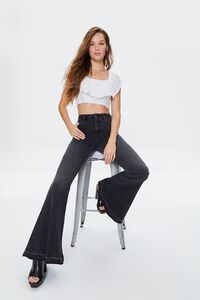 BLACK High-Rise Flare Jeans, image 5
