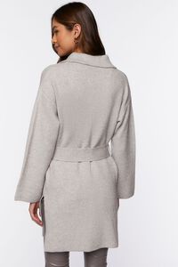 HEATHER GREY Belted Duster Cardigan, image 3