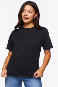 BLACK Relaxed Crew Tee, image 1