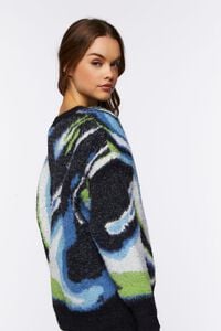 BLACK/MULTI Fuzzy Marble Print Sweater, image 3