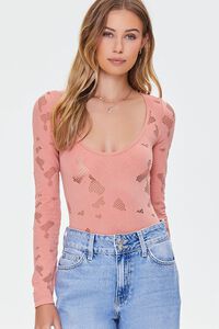 ROSE Crochet Lace Bodysuit, image 1