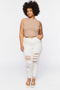 BLUSH Plus Size Embroidered Crop Top, image 4