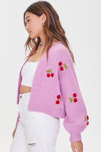 PURPLE/MULTI Cherry Cardigan Sweater, image 2
