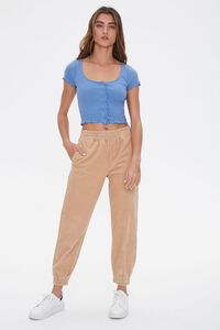 PERIWINKLE Ribbed Lettuce-Edge Top, image 4